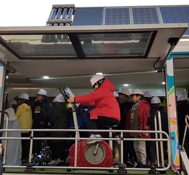 1.천연가스유연탄, 2.에너지 생산시설 CHP(Combine Heat and Power):증기보일러, 온수보일러, 열교환기, 축열조, 펌프, 소각장, Bio-mass, 3-1.전기(도매), 4.전력거래소, 3-2.열(소매), 4.아파트, 빌딩, 공장