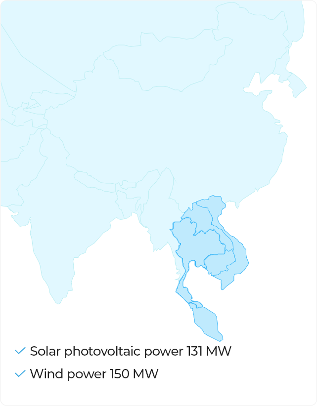 베트남 태양광 (131MW), 풍력(100MW) 개발 중