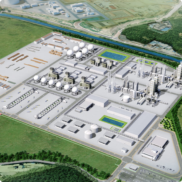 Aerial view of Boryeong Blue Hydrogen Plant